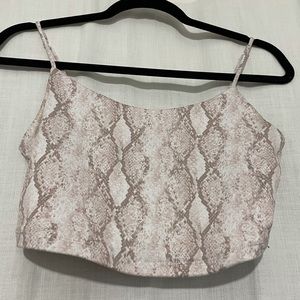 Snake print crop top